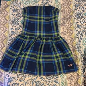 Hollister plaid strapless dress